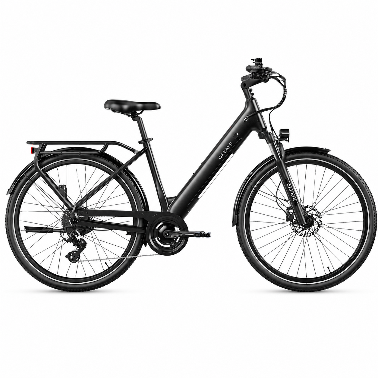 A-Spadz City Air Elektrische Stadsfiets Zwart – 486Wh Accu – 250W Ananda Motor – Shimano 7 Versnellingen NFC-APP